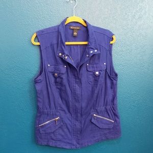 INC International Concepts Blue purple vest
